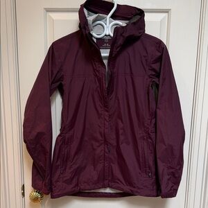 MEC sz XS Gorgeous Maroon Merlot Burgundy Jacket w Hood & PERTEX shield